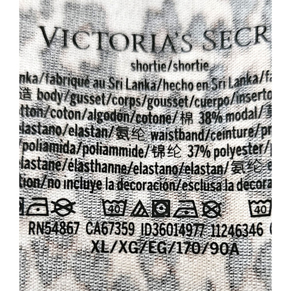 3 Victoria's Secret Logo Cotton (2) Shortie & (1) Boyshort/Boxer XL Brown NWT - Picture 6 of 16